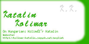 katalin kolimar business card